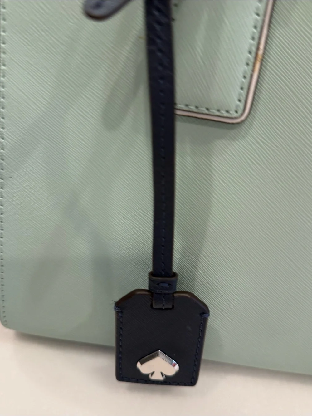 Kate Spade Cameron Medium Satchel/crossbody Pale Green, White & Navy Accents NEW